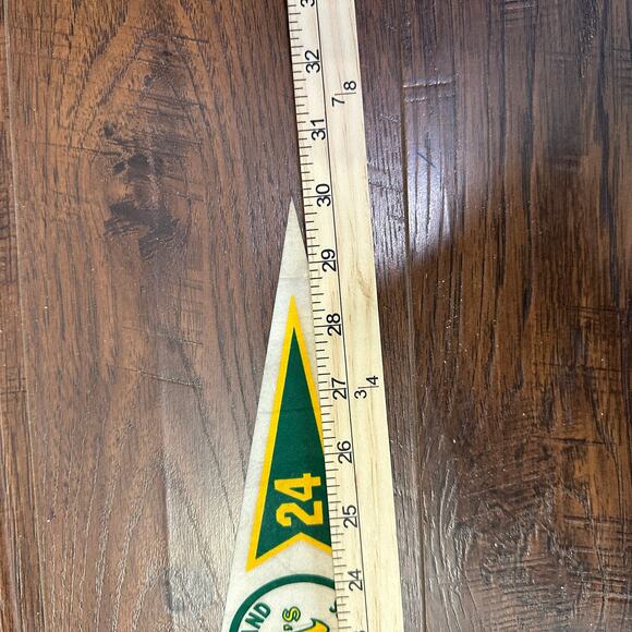 Vintage Rickey Henderson Salem 90s Pennant Banner Oakland Athletics Baseball MLB - Picture 12 of 13